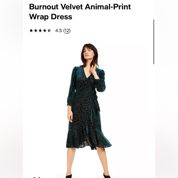 Calvin Klein Dresses & Skirts - Calvin Klein Burnout Velvet Animal Print Wrap Dress NEW WITH TAGS✨ 🐆